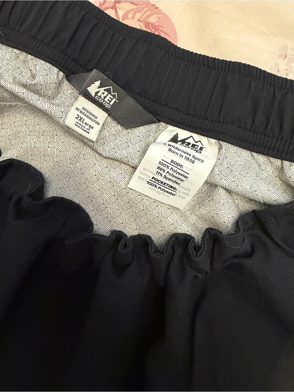 REI Co-op Rain Pants 2.5L Black Elastic Waist 2X